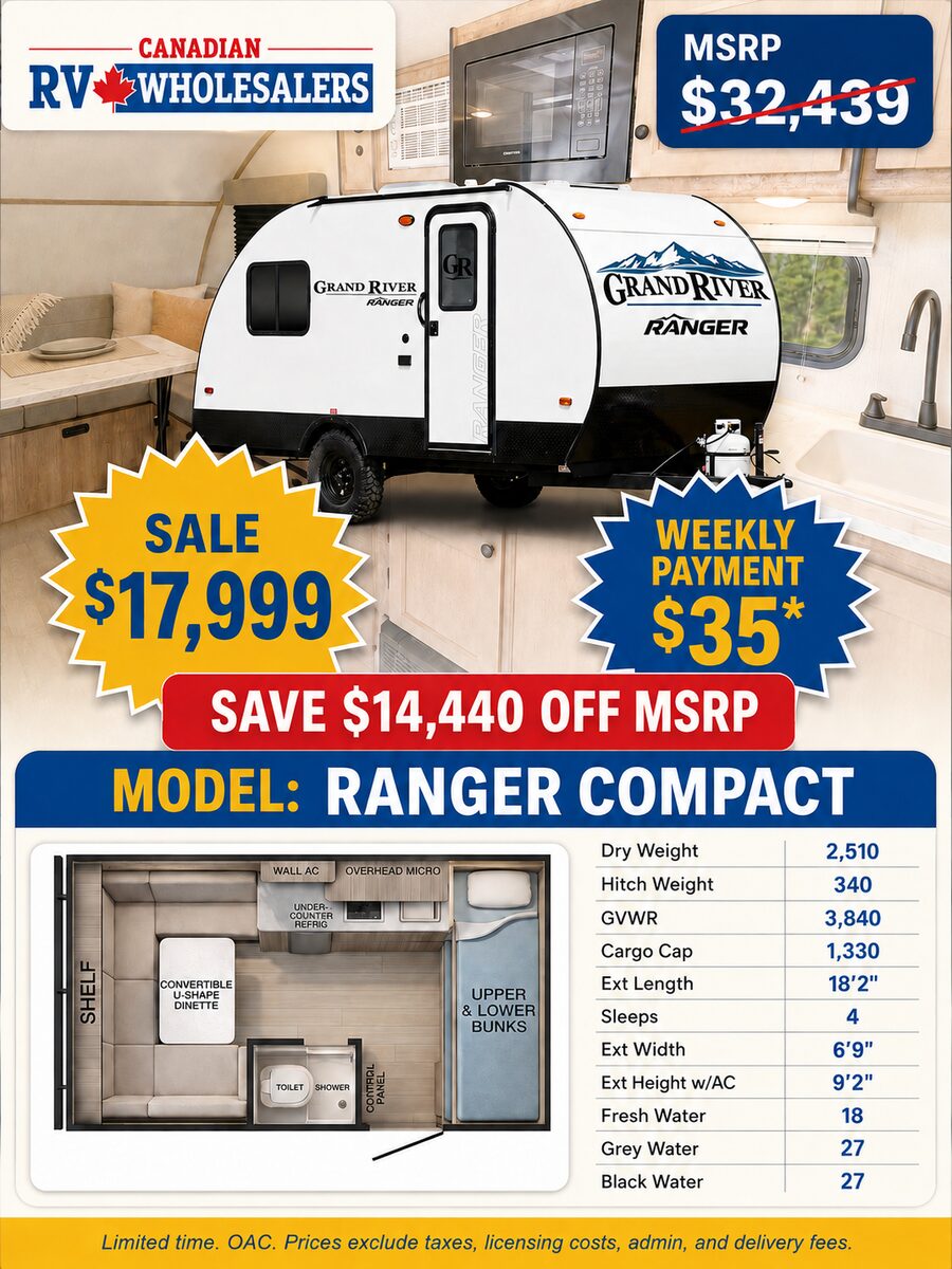 Canadian RV Wholesalers sale sheet with wholesale pricing